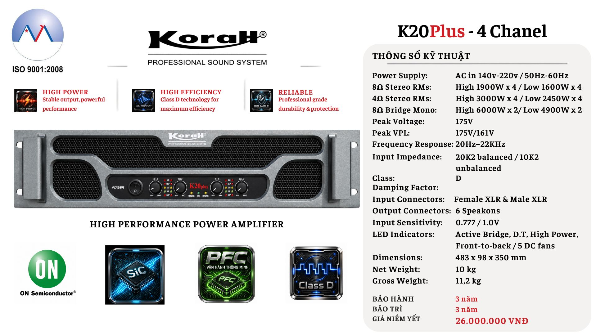 KORAH K20PLUS 4