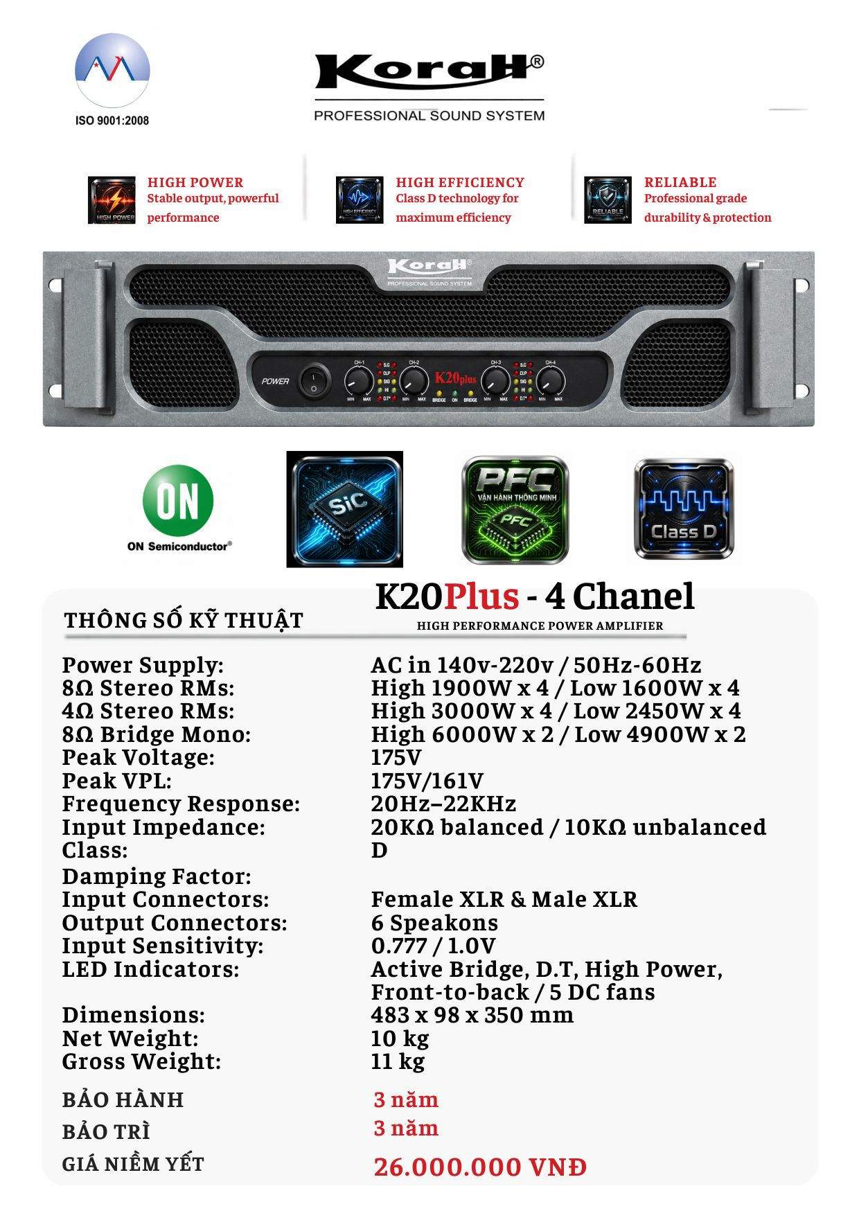 KORAH K20PLUS 5