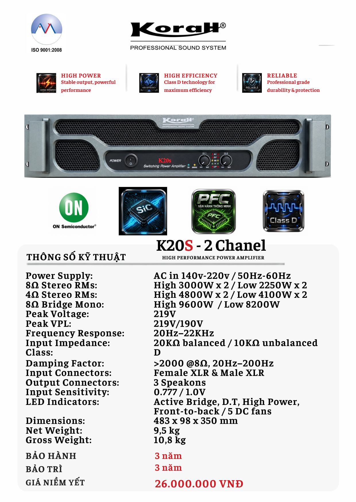 KORAH K20S 8